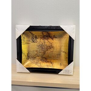 Gold Leaf Antique Maps 1830 North America Framed Art 074-12-1830